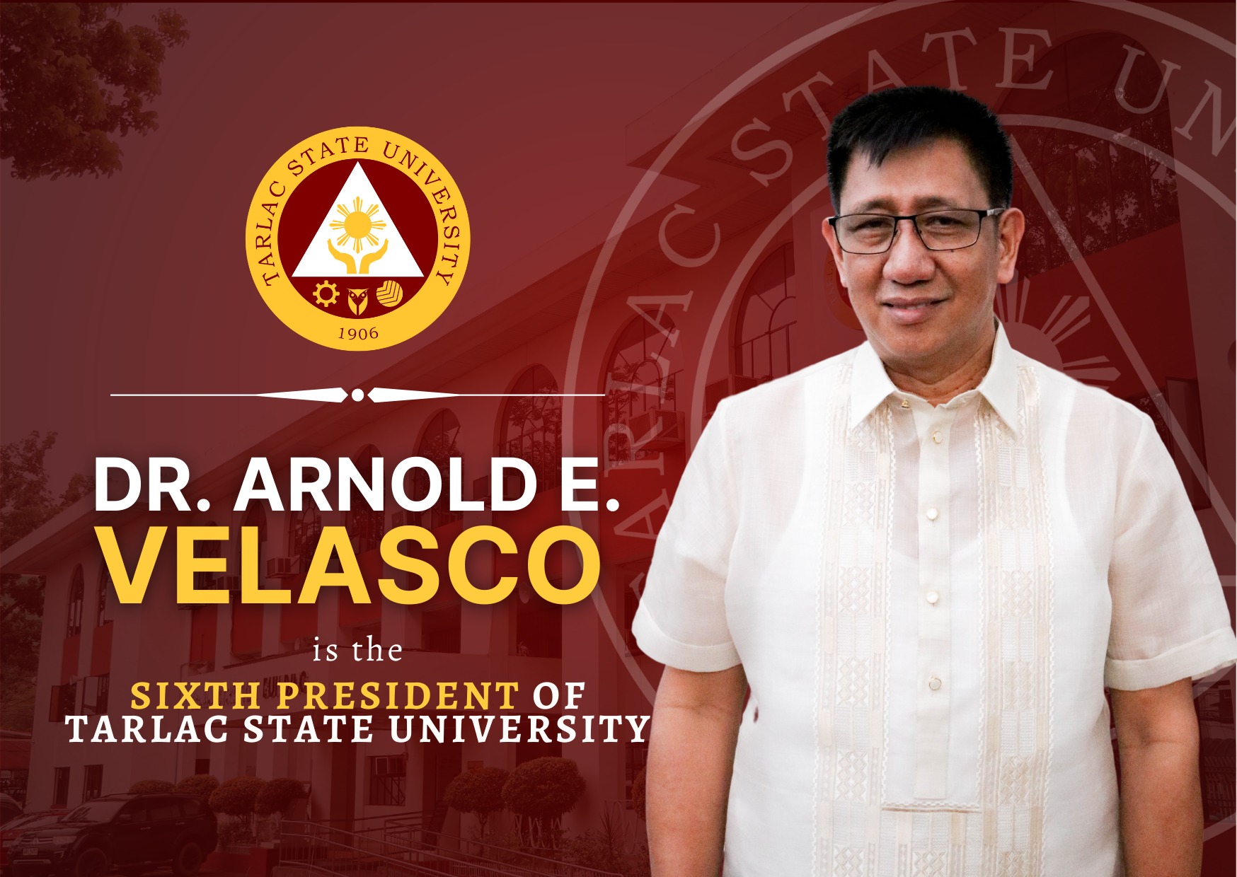 Dr. Arnold Velasco is the new TSU President
